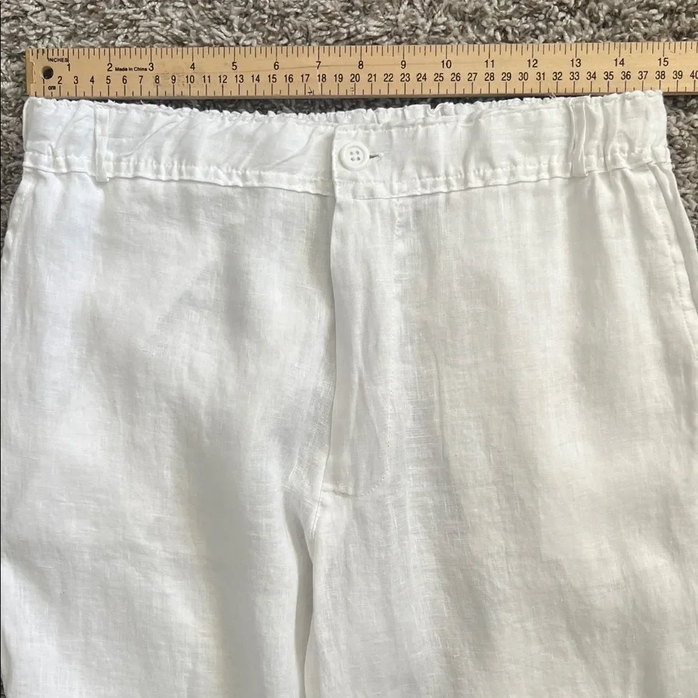 Like New! FRANZESE Collection (Made in Italy) Linen Pants White in Size L